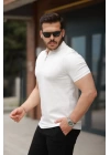 Erkek Fermuarlı Yaka Kısa Kollu Tişört