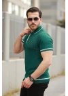Erkek Fermuarlı Yakalı Kısa Kollu T-shirt