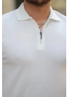Erkek Fermuarlı Yakalı Kısa Kollu Tshirt