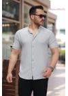 Erkek Hakim Yaka Kısa Kollu Gömlek