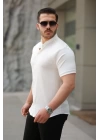 Erkek Hakim Yaka Kısa Kollu Gömlek