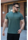 Erkek Hakim Yakalı Kısa Kollu Pamuklu T-shirt