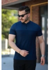 Erkek Hakim Yakalı Kısa Kollu Pamuklu T-shirt