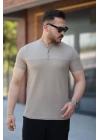 Erkek Hakim Yakalı Kısa Kollu Pamuklu T-shirt