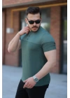 Erkek Hakim Yakalı Kısa Kollu Pamuklu T-shirt