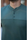 Erkek Hakim Yakalı Kısa Kollu Pamuklu T-shirt
