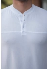 Erkek Hakim Yakalı Kısa Kollu Pamuklu T-shirt