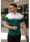 Erkek Hemşire Yaka çift Renk Kısa Kollu Tişört