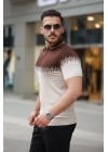 Erkek Hemşire Yaka çift Renk Kısa Kollu Tişört