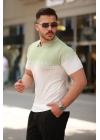 Erkek Hemşire Yaka çift Renk Kısa Kollu Tişört