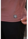 Erkek Ince çizgi Dokulu Kısa Kollu T-shirt