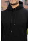 Erkek Kapüşonlu Üç İplik Şardonlu Hoodie
