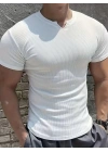 Erkek Kısa Kollu Bisiklet Yaka Burgu Bluz