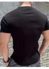 Erkek Kısa Kollu Bisiklet Yaka Burgu Bluz