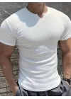 Erkek Kısa Kollu Bisiklet Yaka Burgu Bluz