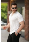Erkek Kısa Kollu çizgili Gömlek