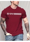 Erkek Kısa Kollu Nasa Baskı Basic Erkek T-shirt