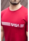 Erkek Kısa Kollu Nasa Baskı Basic Erkek T-shirt