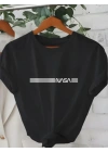 Erkek Kısa Kollu NASA Baskı Bisiklet Yaka T-shirt