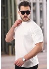 Erkek Kısa Kollu örgü Kumaş Bisiklet Yaka T-shirt