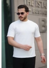 Erkek Kısa Kollu örgü Kumaş Bisiklet Yaka T-shirt