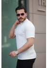 Erkek Kısa Kollu örgü Kumaş Bisiklet Yaka T-shirt