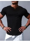 Erkek Kısa Kollu V Yaka Süprem T-shirt