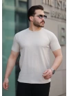 Erkek Kısa Kollu Zigzag Desenli T-shirt