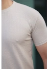 Erkek Kısa Kollu Zigzag Desenli T-shirt