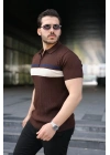 Erkek Örgü Desenli Renkli Kısa Kollu Triko Tişört