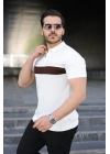 Erkek Örgü Desenli Renkli Kısa Kollu Triko Tişört