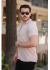 Erkek Ottoman Kumaş Apaj Yaka Kısa Kollu Gömlek
