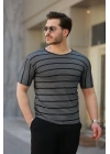 Erkek Petek Desenli Kısa Kollu T-shirt