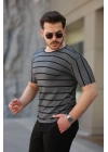 Erkek Petek Desenli Kısa Kollu T-shirt