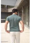 Erkek Polo Yaka Fermuar Detaylı Tişört