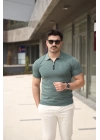 Erkek Polo Yaka Fermuar Detaylı Tişört
