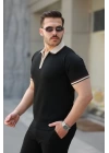 Erkek Renkli Yaka Kısa Kollu Tişört