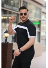 Erkek şerit Detaylı Kısa Kollu T-shirt