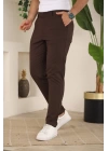 Erkek Slim Fit Likralı Bilek Boy Dilli Kumaş Pantolon