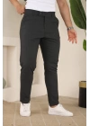 Erkek Slim Fit Likralı Bilek Boy Dilli Kumaş Pantolon