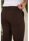 Erkek Slim Fit Likralı Bilek Boy Dilli Kumaş Pantolon
