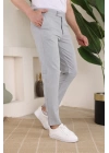 Erkek Slim Fit Likralı Bilek Boy Dilli Kumaş Pantolon