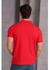 Erkek Slim Fit Pamuklu Yumuşak Doku Nefes Alan Kumaş Yakalı Tişört