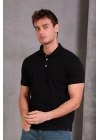 Erkek Slim Fit Pamuklu Yumuşak Doku Nefes Alan Kumaş Yakalı Tişört