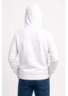 Erkek Üç İplik Kapüşonlu Kanguru Cepli SweatShirt Hoodie - Beyaz