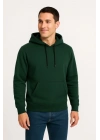 Erkek Üç İplik Kapüşonlu Kanguru Cepli SweatShirt Hoodie - Haki