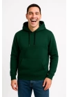 Erkek Üç İplik Kapüşonlu Kanguru Cepli SweatShirt Hoodie - Haki