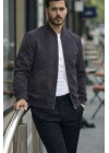 Erkek önden Fermuarlı Içi Astarlı Süet Ceket