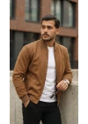 Erkek önden Fermuarlı Içi Astarlı Süet Ceket