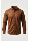 Erkek Uzun Kollu Süet Gömlek